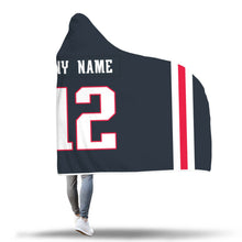 New England Patriots Hooded Blanket - Personalized Any Name & Any Number