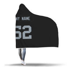 Oakland Raiders Hooded Blanket - Personalized Any Name & Any Number