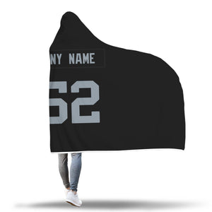 Oakland Raiders Hooded Blanket - Personalized Any Name & Any Number