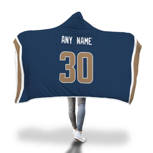 Los Angeles Rams Hooded Blanket - Personalized Any Name & Any Number