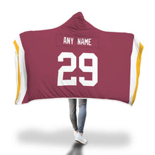 Washington Redskins Hooded Blanket - Personalized Any Name & Any Number