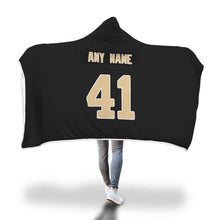 New Orleans Saints Hooded Blanket - Personalized Any Name & Any Number