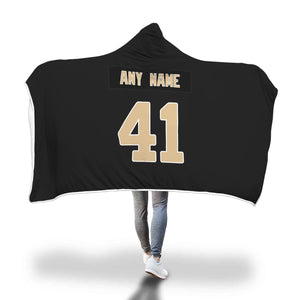 New Orleans Saints Hooded Blanket - Personalized Any Name & Any Number