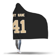 New Orleans Saints Hooded Blanket - Personalized Any Name & Any Number