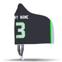 Seattle Seahawks Hooded Blanket - Personalized Any Name & Any Number