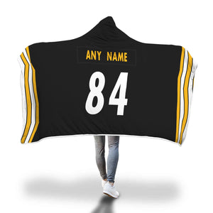 Pittsburgh Steelers Hooded Blanket - Personalized Any Name & Any Number