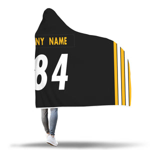 Pittsburgh Steelers Hooded Blanket - Personalized Any Name & Any Number