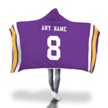 Minnesota Vikings Hooded Blanket - Personalized Any Name & Any Number