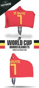 De Bruyne Belgium Home Jersey 2018 Hooded Blanket - FIFA World Cup