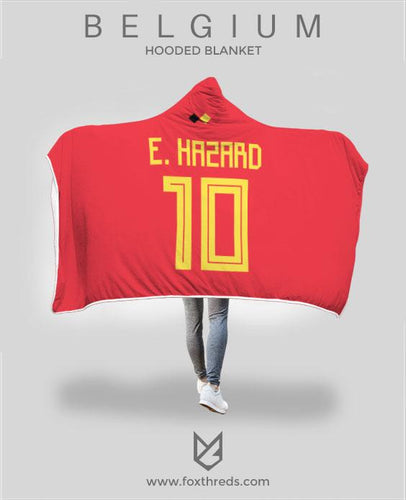 Eden Hazard Belgium Home Jersey 2018 Hooded Blanket - FIFA World Cup