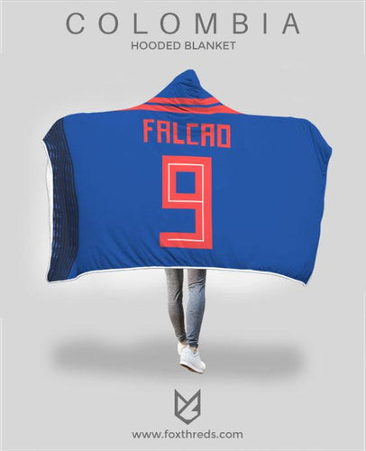 Radamel Falcao Colombia Away Jersey 2018 Hooded Blanket - FIFA World Cup