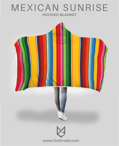 Mexican Sunrise Hooded Blanket