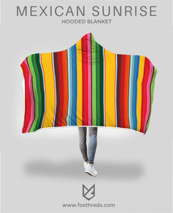 Mexican Sunrise Hooded Blanket