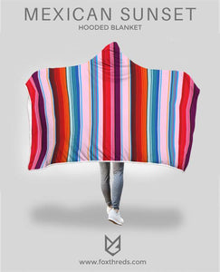 Mexican Sunset Hooded Blanket