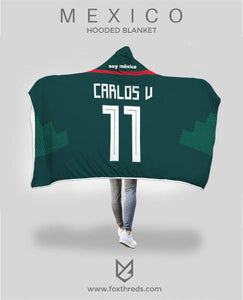 Carlos Vela Mexico Home Jersey 2018 Hooded Blanket - FIFA World Cup