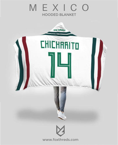 Javier Chicharito Mexico Away Jersey 2018 Hooded Blanket - FIFA World Cup