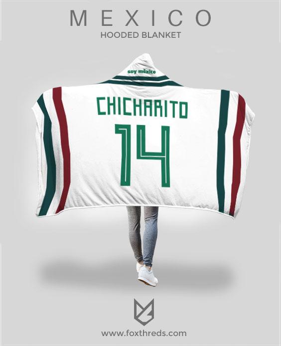 Javier Chicharito Mexico Away Jersey 2018 Hooded Blanket - FIFA World Cup