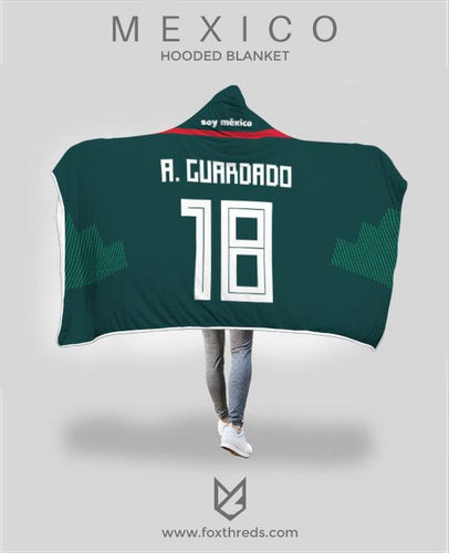 Andrés Guardado Mexico Home Jersey 2018 Hooded Blanket - FIFA World Cup
