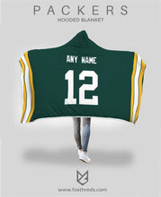 Green Bay Packers Hooded Blanket - Personalized Any Name & Any Number