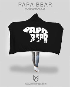 Papa Bear Hooded Blanket