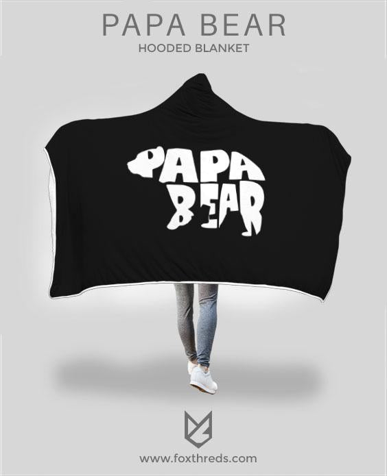 Papa Bear Hooded Blanket