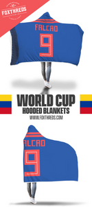Radamel Falcao Colombia Away Jersey 2018 Hooded Blanket - FIFA World Cup