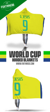 Gabriel Jesus Brazil Home Jersey 2018 Hooded Blanket - FIFA World Cup