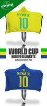 Neymar Junior Brazil Away Jersey 2018 Hooded Blanket - FIFA World Cup