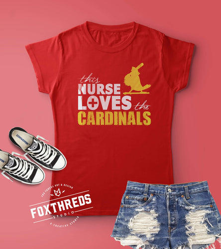 This Nurse Loves the Cardinals T-Shirt