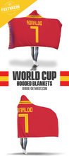 Ronaldo Spain Home Jersey 2018 Hooded Blanket - FIFA World Cup